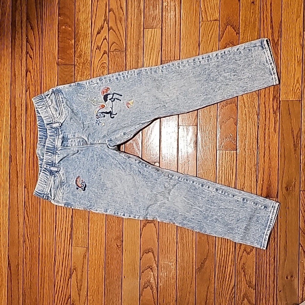 Girls Gap Jeans size 10 plus unicorn embroidery